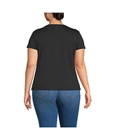 Lands' End Plus Supima Cotton Short Sleeve Scoop Neck Tee