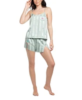 Midnight Bakery Women's 2 Piece Striped Pajama Set