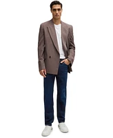 Boss by Hugo Men's Dark-Blue Soft Denim Regular-Fit Jeans