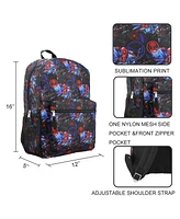 Marvel Universe Spider-Man All-Over Character Print 18” Backpack