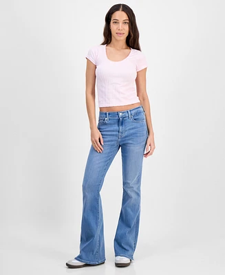 7 For All Mankind Women's Ali High-Rise Flared-Leg Jeans
