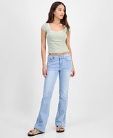 7 For All Mankind Women's Kimmie Mid-Rise Bootcut Jeans