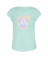 adidas Big Girls Short Sleeve Cap T-Shirt