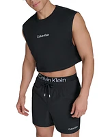 Calvin Klein Men's Cropped Logo Swim Tank Top