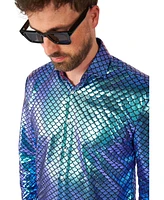 OppoSuits Men's Shiny Golden Theme Party Shirts For Men