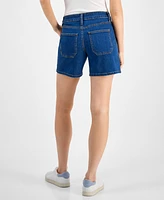 Style & Co Petite Utility-Pocket Denim Shorts, Exclusively at Macy's