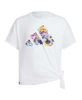 adidas Big Girls Short Sleeve Tie Front T-Shirt