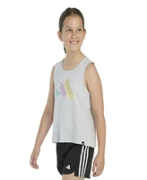 adidas Big Girls Sleeveless Swing Heather Tank Top