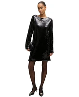 Boss by Hugo Women's Long-Sleeved Sequined Dress