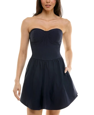 Juniors' Sweetheart Fit & Flare Mini Dress, Created for Macy's