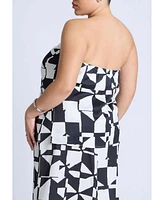 Eloquii Plus Column Satin Tube Top
