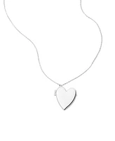 Adornia Silver Heart Locket Necklace
