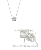 Adornia Silver Diamond Star Charm Necklace
