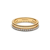 Pandora Double Band 14K Gold-Plated Ring