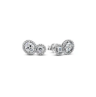 Pandora Sterling Silver Halo Stud Earrings