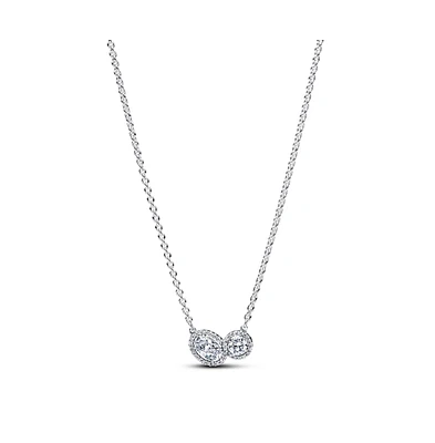 Pandora Sterling Silver Embracing Halo Necklace