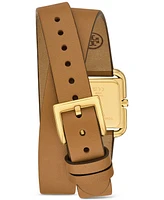 Tory Burch Women's The Kira Brown Leather Wrap Strap Watch 18mm