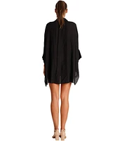 La Moda Clothing Women's Short Sheer Lace Cover Up Dress
