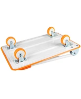 Push Cart Dolly, Moving Platform Hand Truck, Foldable for Easy Storage and 360 Degree Swivel Wheels with 330lb Weight Capacity