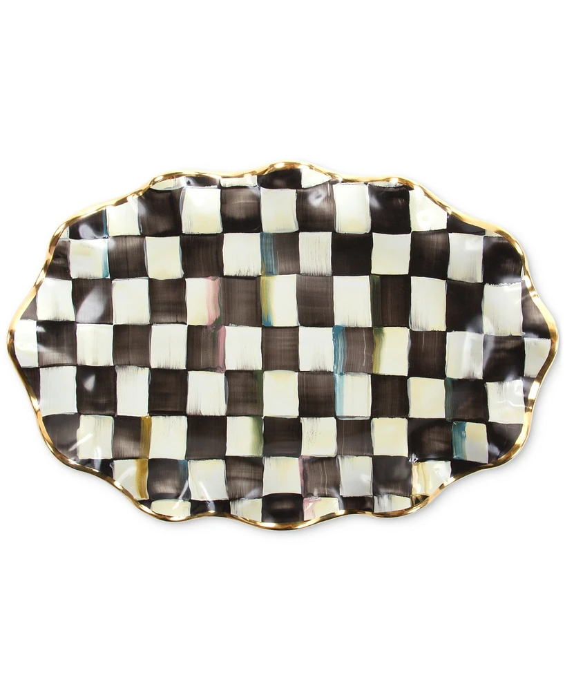 Mackenzie-Childs Courtly Check Ceramic Serving Platter