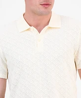 Guess Men's Logan Short Sleeve Knit Polo Shirt