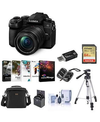 Panasonic Lumix G95 Mirrorless Camera with Lumix G Vario 12-60mm f/3.5-5.6 Mft Lens Bundle with 64GB Sd Card, Shoulder Bag, Corel Pc Software Suite, T