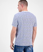 Guess Men's Baxter Short Sleeve Striped Crewneck T-Shirt
