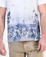 Guess Men's Short Sleeve Big Cat Paradise Graphic Crewneck T-Shirt