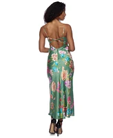 B Darlin Junior's Emma Satin Strappy-Back Midi Dress