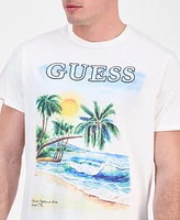 Guess Men's Short Sleeve Oceans View Graphic Crewneck T-Shirt