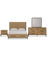 Linstead 3-Pc. King Panel Storage Set (Bed, Dresser & Nightstand), Created for Macy's