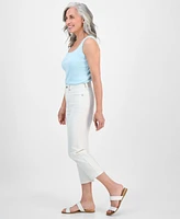 Style & Co Petite Cropped High-Rise Jeans, Exclusively at Macy's