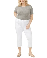 Silver Jeans Co. Plus Elyse Mid Rise Comfort Fit Capri