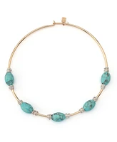 Robert Lee Morris Soho Turquoise Stone Bead Wire Collar Necklace