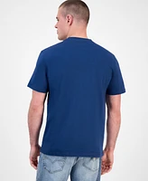 Guess Men's Short Sleeve Flock Box Crewneck T-Shirt