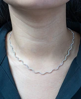 Wrapped in Love Diamond Wavy 16" Tennis Necklace (2 ct. t.w.) in 14k White Gold, Exclusively at Macy's