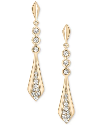 Wrapped in Love Diamond Flare Drop Earrings (1/4 ct. tw) in 14k Gold, Exclusively at Macy's