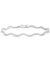 Wrapped in Love Diamond Wavy Tennis Bracelet (1 ct. tw) in 14k White Gold, Exclusively at Macy's