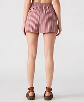 Steve Madden Women's Malena Striped Pull-On Shorts