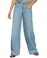 Sanctuary Women's Highland Mid Rise Wide-Leg Jeans