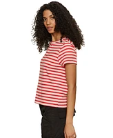 Sanctuary Women's Striped Crewneck Textured Tee