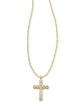 Kendra Scott 14k Gold-Plated Crystal Cross 19" Pendant Necklace