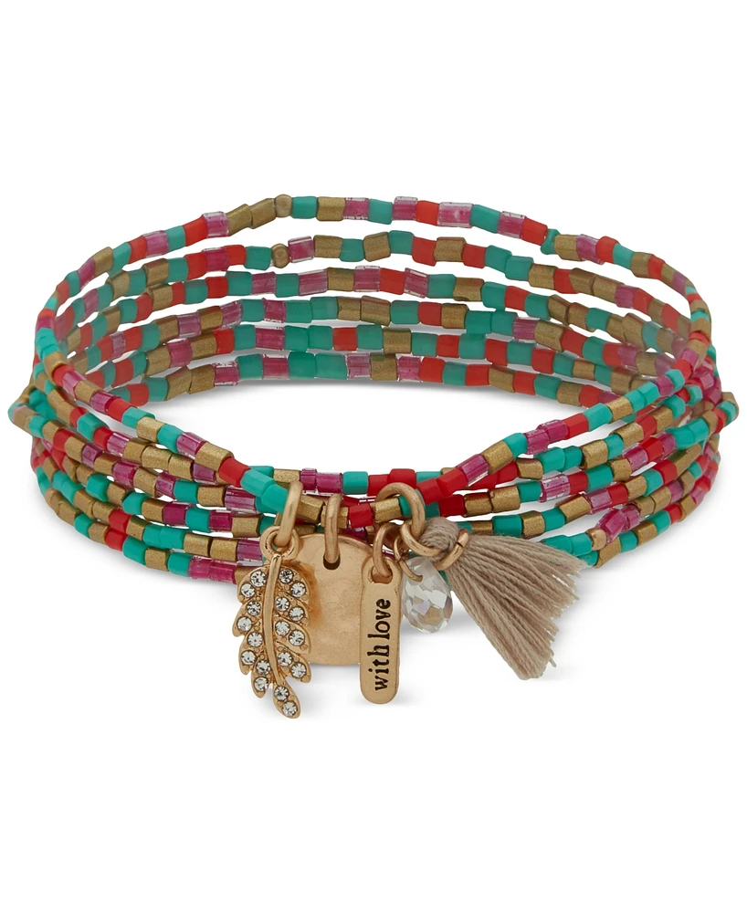 lonna & lilly Gold-Tone 6-pc. Set Beaded Stretch Bracelet