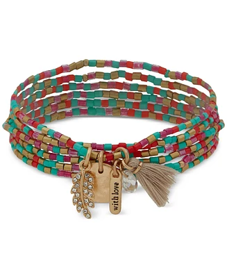 lonna & lilly Gold-Tone 6-pc. Set Beaded Stretch Bracelet