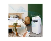 8500 Btu (Doe) Portable Air Conditioner Cools in White, 400 sq. ft