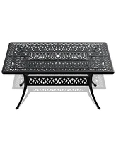 7-Piece Aluminum Dining Set with Swivel Chairs