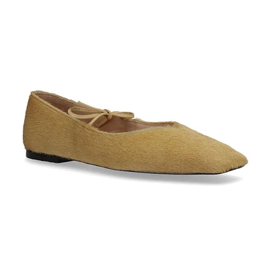 Sway Soft Beige Leather Ballet Flats