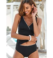 Lascana Women's Scalloped Classic Bikini Swimsuit Bottom