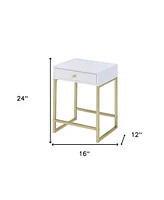 Solid Wood End Table with Drawer – Perfect Side Table for Living Room or Office