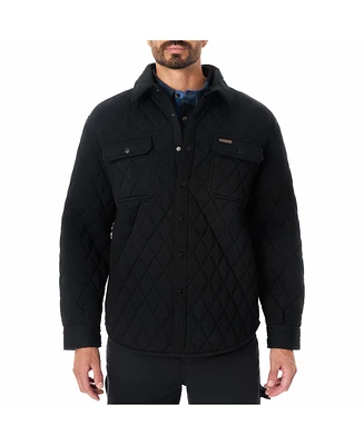 Smith's Workwear Men's Snap Closure Diamond Quilted Knit Shirt-Jac